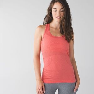 LULULEMON Swiftly Tech Tank PINK/CORAL Size 6